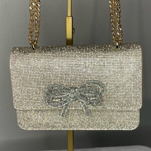 Badgley Mischka gold with Rhinestones and bow